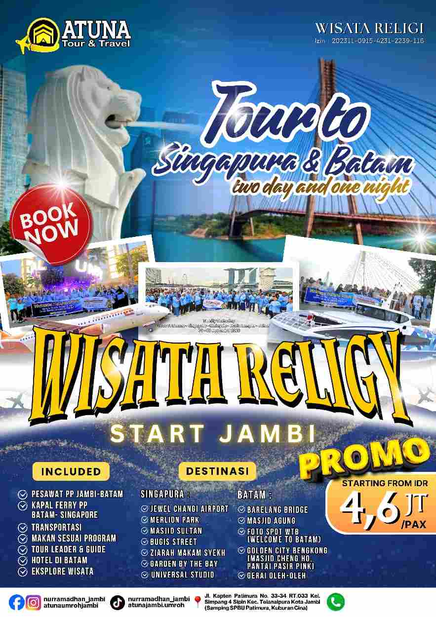 Open Trip Batam Singapore Malaysia